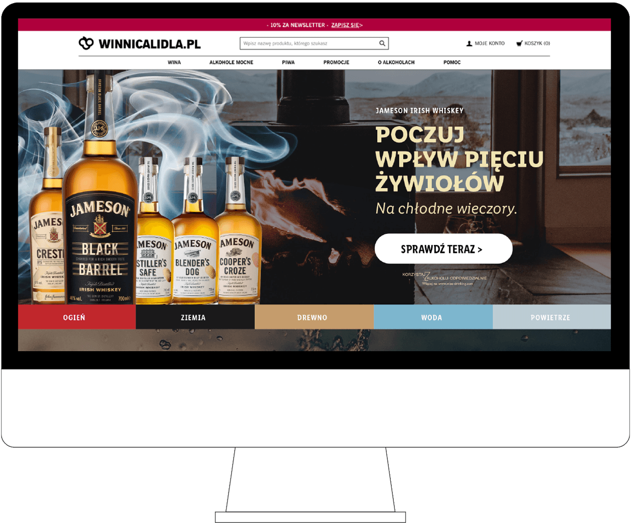 Mockupy desktopowe kampanii Jesień w Lidlu - front